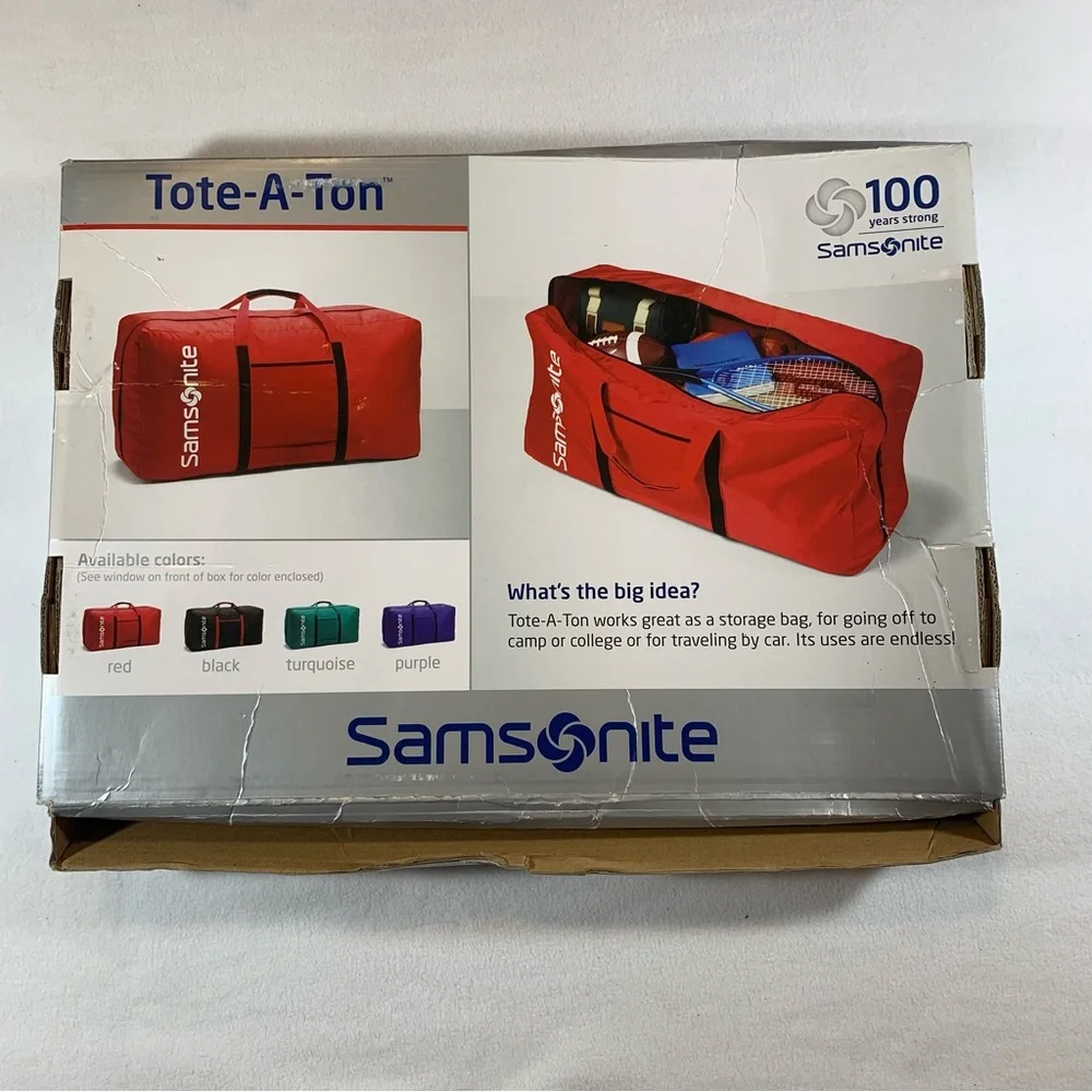 Samsonite 32.5″ Tote-A-Ton Duffle Bags Black And Red Storage Travel Large Nylon